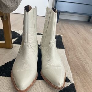 Free People patent leather western boots